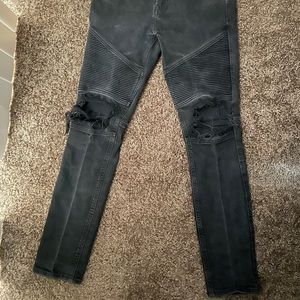 Pacsun Black Biker Denim Jeans
